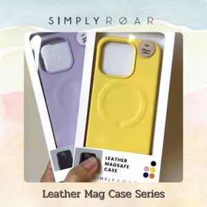 SIMPLY ROAR Leather Magnetic Wallet Case for iPhone 15/14/13/12 Series - Brown