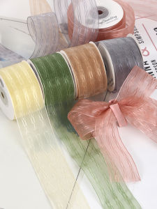 ริบบิ้นผ้าไหม DIY สำหรับตกแต่งผม เข็มขัดผีเสื้อทำมือ กลุ่มดอกไม้ บรรจุภัณฑ์ ผ้าซาติน วัสดุป่าน แหล่งกำเนิดจีนแผ่นดินใหญ่