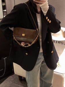 I.TELLE Niche Design Womens Underarm Bag 2025 New Style Vintage Artistic Shoulder Crossbody Handbag Soft Polyester Lining