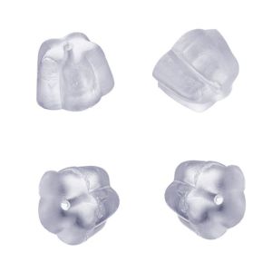 Transparent Plastic Plum Blossom Ear Plugs Allergy Free Earring Accessories Anti-Loss Post-Ear Plug Fashionable Jewelry