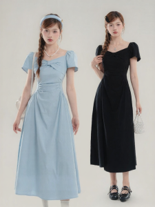 loveheynew | Đầm Cổ Trễ Vai Nơ Elegance Thon Gọn