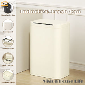 Vision 13L/20L Automatic Stainless Steel Garbage Can Household Touchless Intelligent Trash Can Induction Dust Bin Living Room Office Contact Free Automatic Sensor Storage Bin