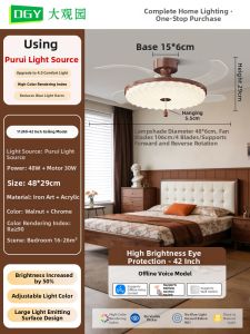 DGY | Vintage Style Silent Fan Light Cream