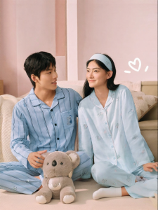 Purcotton | Printed Breathable Outwear-friendly Loose-fitting Cotton Sleepwear Set