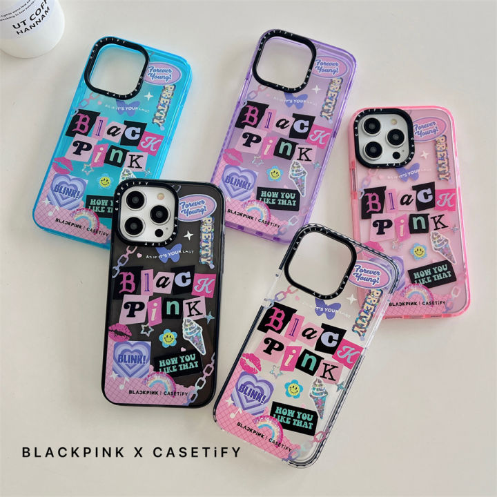 CASE.TIFY Phone Case for iphone 15 15pro 15promax 15plus 14 14pro 14promax 13 13promax BLACKPINK Korean Idol official design doodle phone case for iphone 12 12promax 11 Fashion Brand 2023 New design