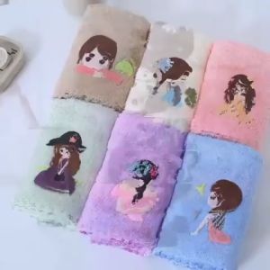 Handuk Muka Motif Karakter Sapu Tangan Bulu Halus dan Cepat Kering Serbaguna Quick Drying Face Towel Mini Microfiber Super Lembut dan Murah