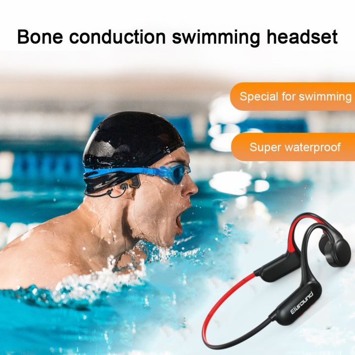 Bone Conduction Headphone Wireless Sports Bluetooth Headset Built In