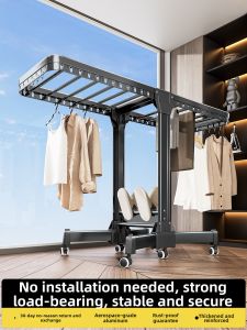 Indoor Foldable Portable Multi-functional Clothes Rack