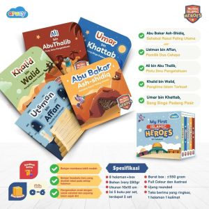 Buku Bayi Balita Muslim | Mini Boardbook My First Islamic Heroes : Seri Sahabat Nabi dan Seri Muslimah Teladan | Pilih Varian | Arasy Books