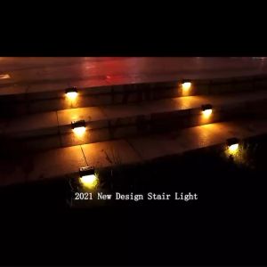 IP55 Waterproof Solar LED Outdoor Waterproof Fence Light Smart Light Sensor Wall Lights Garden Light Step Lights