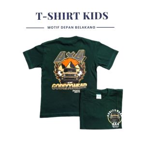Kaos Distro Anak Laki-laki Usia 1-12 Tahun Motif Depan Belakang Bahan Katun