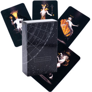 True Black Tarot Cards 78 Cards Set Divination Game Gift Board Table Game Oracles and Divination