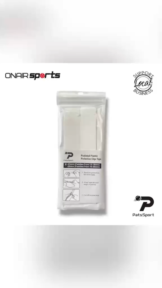ONAIR Sports Transparent Edge Tape 2-Pack | 13mm to 20mm Pickleball Paddle Protector 23mm 26mm