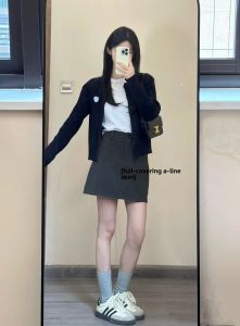 Womens Skirt Summer 2024 New Arrival Loose Pear Shapes Plus Size Plus Size Ladies High Waist Slim Looking Hip A- Line Skirt