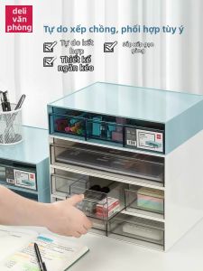 deli | Hộp Lưu Trữ Ngăn Kéo Đa Lớp Dung Lượng Lớn