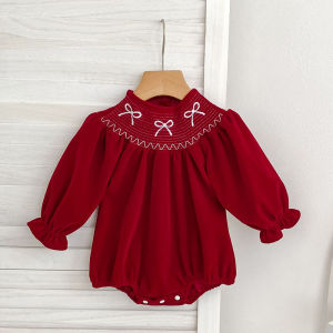 Đầm Công Chúa Cho Bé Gái 0-6Yrs Giáng Sinh Năm Mới Đảng Quần Áo Dễ Thương Cho Bé Gái Romper Áo Liền Quần Phù Hợp Với Trang Phục Gia Đình Polyester Đan