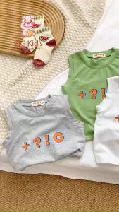 BE79 Áo thun ba lỗ sát nách toán học PIGKIDS cho bé trai bé gái mát mẻ dễ thương