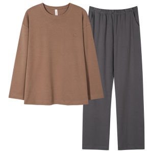 MiiOW | Pure Cotton Sleepwear Womens Spring Autumn Lightweight Long Sleeve Pants Loose Comfortable Home Clothes Large Size Outdoor Wear