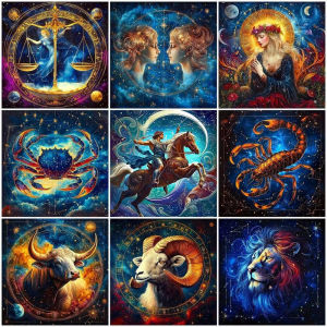 500/1024PCS Jigsaw Puzzle Constellation Leo And Aries Star Sign Night Sky Map For Adults Home Decor Family Fun Brain Teaser Gift