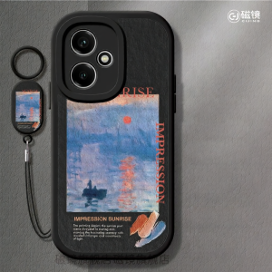 CIJING | Shockproof Full Coverage Phone Case with Cartoon Pattern Silica Gel and Lambskin