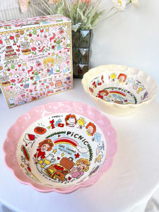 ชามซุปขนาดใหญ่เคลือบลวดดีไซน์สร้างสรรค์ ชามกระเจี๊ยบสูตรเฉพาะ ชามกระเจี๊ยบสไตล์ชาติพันธุ์ ชามขนาดใหญ่ ชามเซรามิก