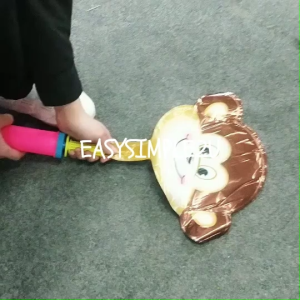 (1Piece) Mini Round Animal Head Dinosaurs Dino Bug Mantis Butterfly Tiger Panda Zebra Monkey Duck Series Foil Balloon