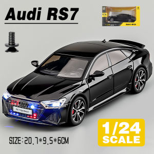 LEO 1:24 Audi RS7 Flashing Version Diecast Model Car Alloy Cars Toys Collection Gift For Kids Boy Girl