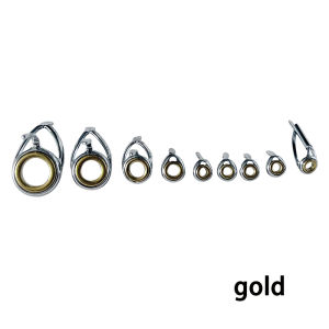 TN19 9Pcs Mixed Size Casting Fishing Top Rings Pole Repair Kit Guides Eyes Sets Fishing Rod Building DIY Replacement Accessories
