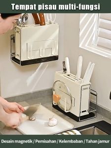 【COD】Tempat Pisau/Rak Penyimpanan Pisau/Cutlery Storage/Rak Pisau Stainless Steel
