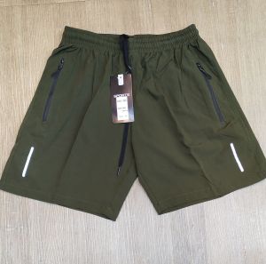 celana pendek olahraga parasut mikro import bahan Stretch warna hijau army model terbaru pria wanita