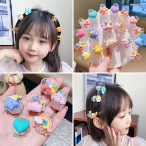 6pcs/set Colorful Mini Hair Claw Small Clips Clamps Accessories for Girls Baby Toddler Decorative Bun Tiny Hair Clips