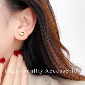 Retro Simple Earrings European American Fashion Unique Metal Small Exquisite Love-Shaped Earrings ins Cool Style Earrings Women