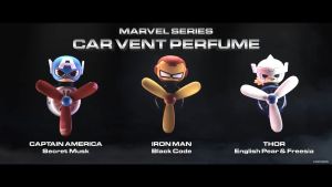 VANZO Marvel Series Car Vent Perfume 4g x 2 Ironman Captain America Thor