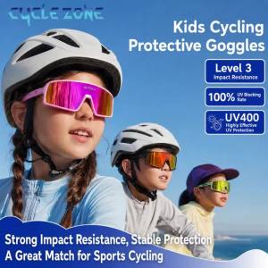 Kids Sunglasses Sports Cycling Boys Girls Outdoor Windproof UV400 Resistant Bike Eyewear Child Camping Goggles Bicycle Glasses