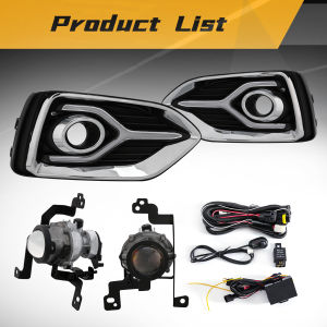 LED DRL Fog Lamps Turn Signal Set For Hyundai Accent 2018 2019 2020 Daytime Running Lights White Yellow Front Bumper Headlights