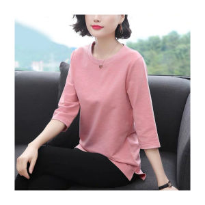 HUAXUNRAN | Loose and Slim-Fitting Summer T-Shirt for Middle-Aged Women