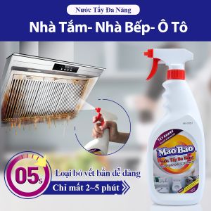 Nước tẩy đa năng Mao Bao 600ml dễ dàng tẩy sạch vết ố dầu mỡ gỉ sét trên mặt kính gạch men mùi thơm tươi mát
