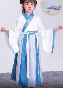 KYII Kids Girls Ancient costume hanfu Summer Dress Casual Loose Dress ky22259