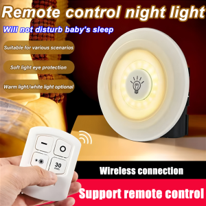 🎇Lampu LED dengan Kawalan Jauh🎇 lampu led Will not disturb babys sleep led lights for home wall lighting indoor Suitable for various scenarios lampu tidur Wireless connection Support remote control night light for bedroom bedside lamp 小夜灯 壁灯