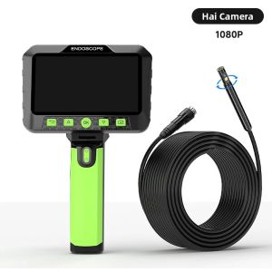 360 °   Máy Nội Soi Cầm Tay Tự Động Xoay Màn Hình IPS 5  Camera 95mm 1080P HD Thiết Kế Chia Đôi Máy Nội Soi Chống Nước Để Kiểm Tra Đường Ống Cống