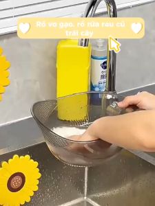 Rổ nhựa trong có tay cầm