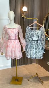 D11774 Windsor Bell Sleeves Printed Dress