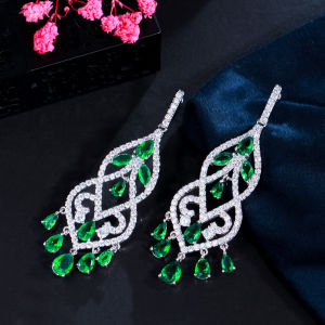 SEQUITO Charming Women Jewelry: AAA Cubic Zircon Exquisite Gourd Shape Earrings
