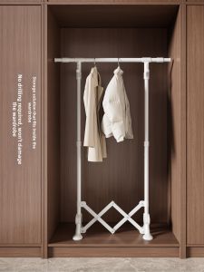MINGZHI | Foldable Expandable Non-drilling Freestanding Closet Hanger