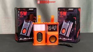 DERISO Bluetooth Speaker A36 Transparent Mech Audio TWS Two-Machine interconnection Rhythm Breathing Light 360° Stereo Surround