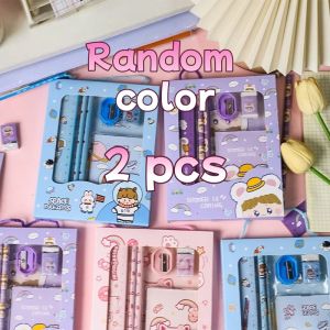 Back to School Supplies Gift Set 6-Piece Cute Kids Learning Tool Kit for Students Classroom Reward Stationery Set.