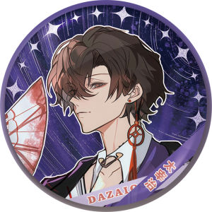 58mm Anime Taro Bungo Stray Dogs Nakahara Chuuya Dazai Osamu PC Cosplay COSTUME Badge Pin SPTE Tinplate Brooch Prop Xmas Gift