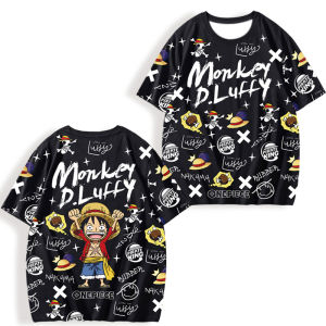 Bandai | Japanese Short Sleeve T-shirt Male One Piece Anime Surrounding Large Size Plus Fat Half Sleeve Summer Thin T-shirt