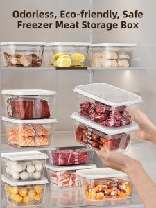 MEIZHUFU | Sealed Preservation Box for Refrigerator Vegetables Fruits Frozen Meat Food Grade