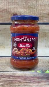 Sốt mì Ý Barilla Ragù Montanaro nấm & xúc xích heo Ý hũ 300G